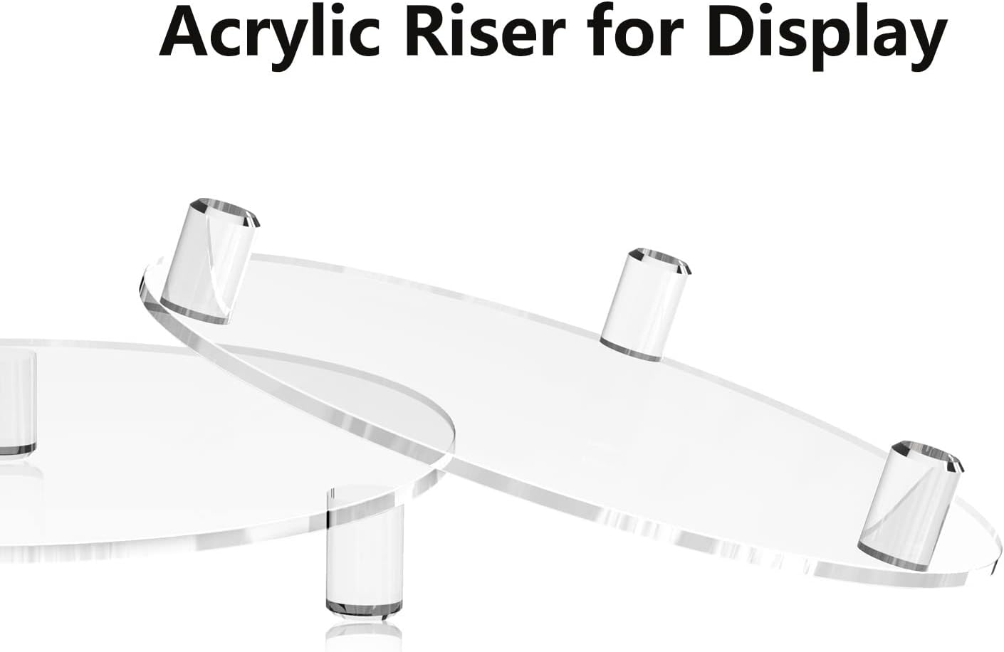 Decorative Modern Acrylic Tray / 10-inch Clear / 10 Inch / Set of 2