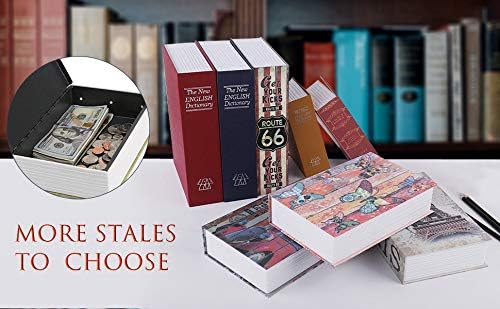Diversion Book Safe Storage Box / Rose-combination / 9.5 x 6 x 2.2