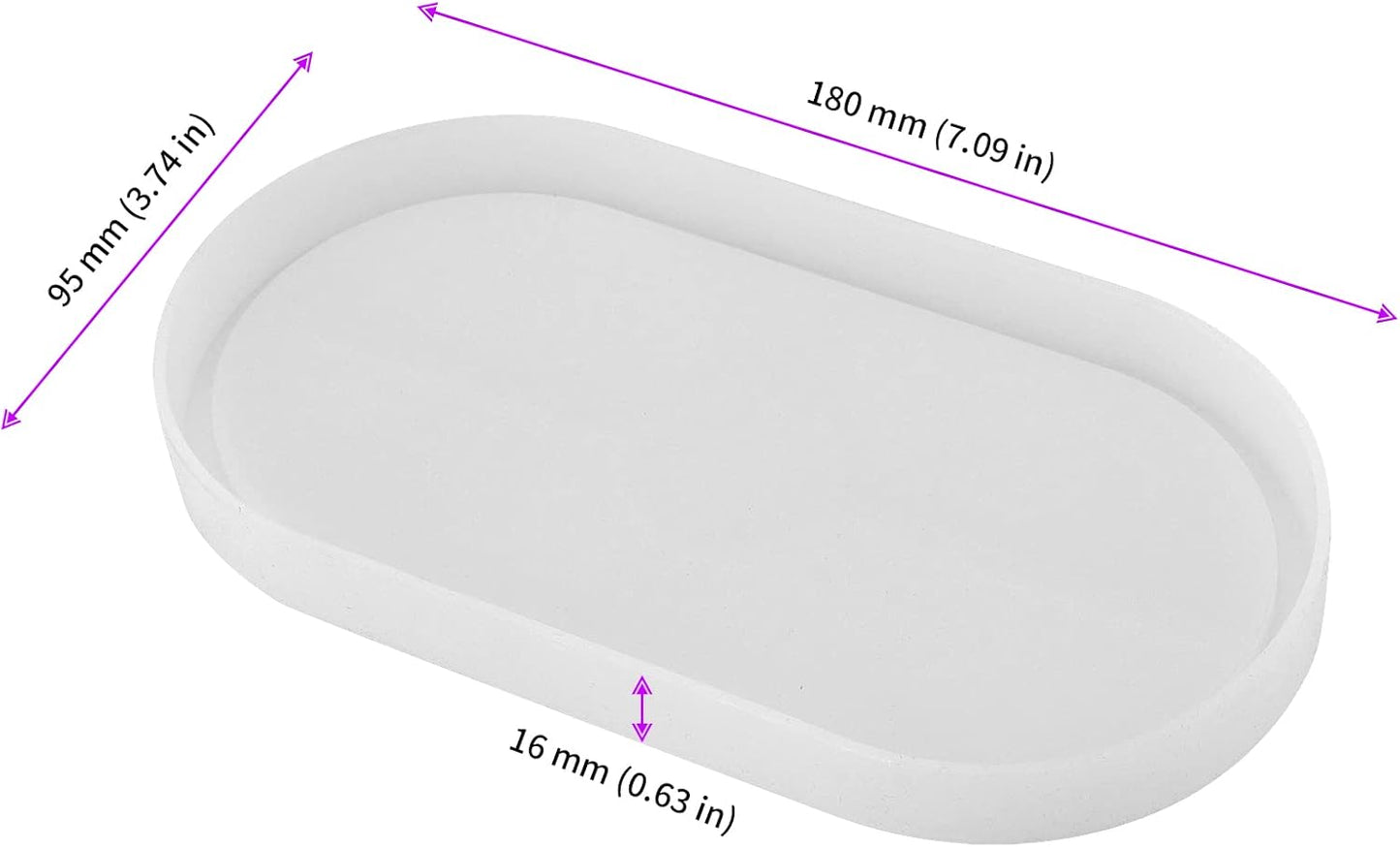 Oval Resin Tray Mold / Set of 6