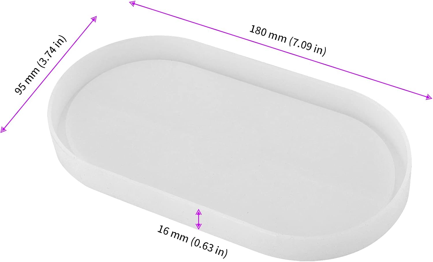 Oval Resin Tray Mold / Set of 6