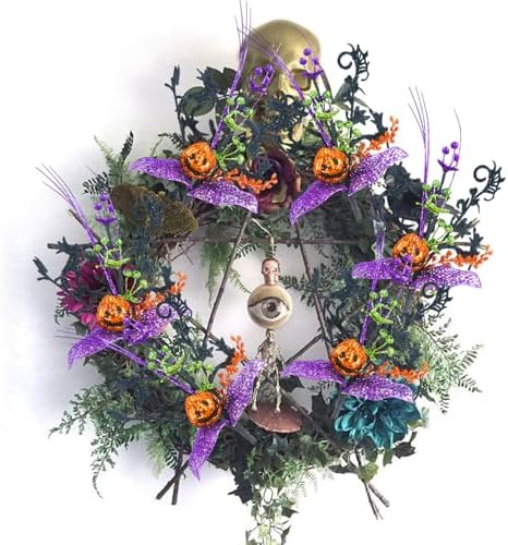 Krissing 6pcs Halloween Picks Branches with Pumpkins