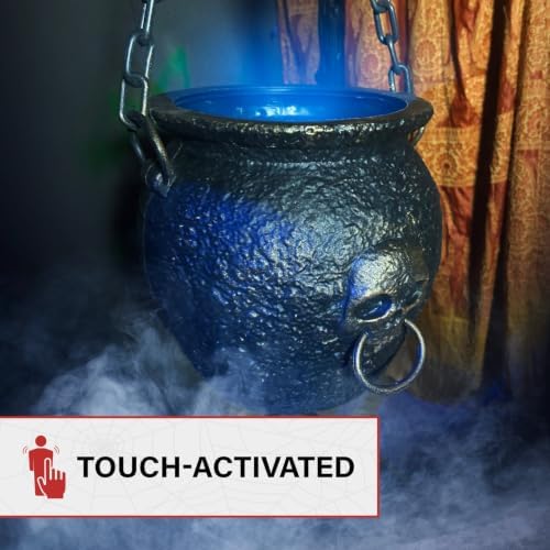 Haunted Hill Farm 4.7-Ft. Animated Witch Cauldron with Lights and Sound
