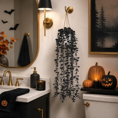 Der Rose Fake Eucalyptus Hanging Plants for Halloween Party Decorations