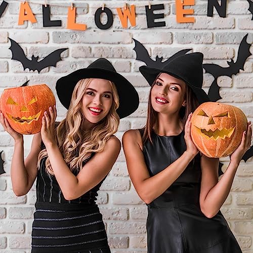 Mepase 12 Pcs Halloween Witch Hat Knitted Witch Cap Women Wizard Hat