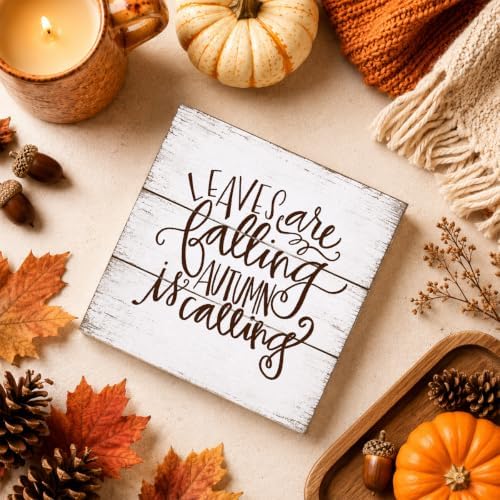 Fall Decorations for Home Autumn Quote Wood Sign Fall Wall Art 5 * 5inch