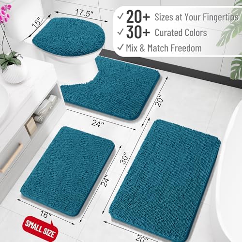 OLANLY Bathroom Rugs 30x20, Extra Soft Absorbent Chenille Bath Rugs