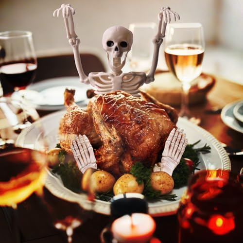 Skeleton Halloween Decorations, 5Pcs 16inch Full Body Posable Joints