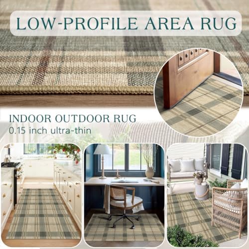 3x5 Buffalo Entry Rug - Washable Indoor Outdoor Mats for Front Door