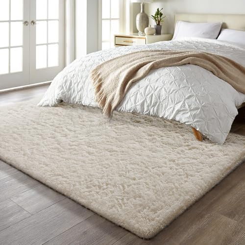 Ophanie 5x7 Area Rugs for Living Room Ivory, Fluffy Shag Large Fuzzy Plush Soft Rug, Shaggy Floor Big Carpets for