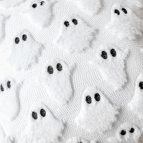 Halloween Pillow Covers 20x20 Set of 2 White Ghost Farmhouse Home Decor