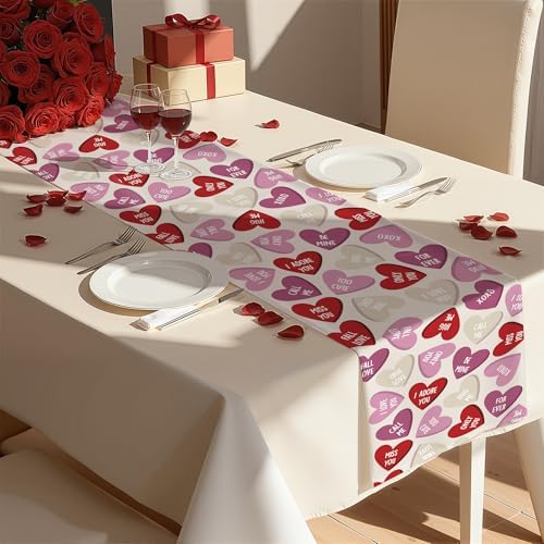 OHOME Valentines Day Decorations - Valentines Table Runner