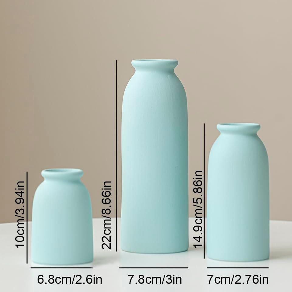 Ceramic Vase Set-3 / Blue