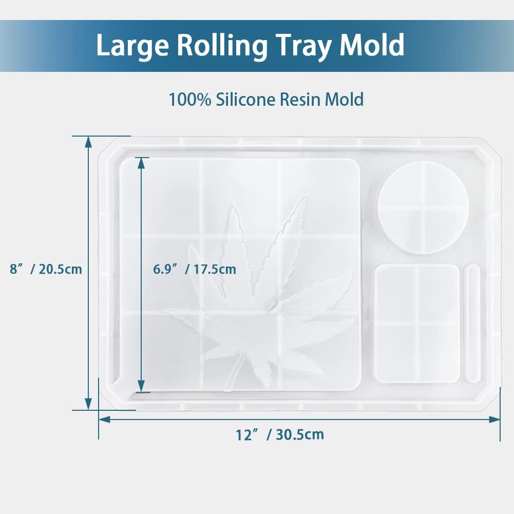 Large Rolling Tray Mold and Grinder Mold for Grind and Storage / Set of 5