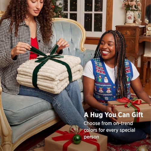 Bedsure Soft King Size Blankets for Bed Khaki 108"x90"