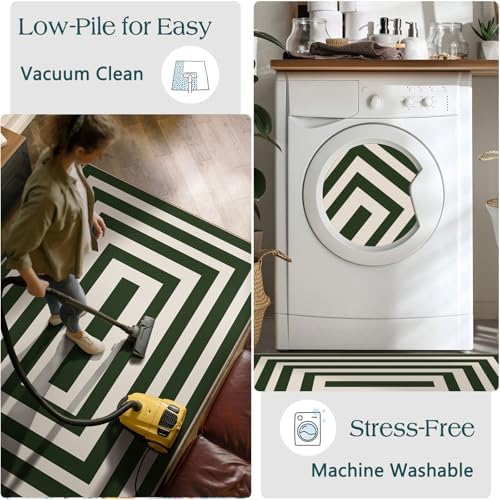 3x5 Modern Entry Rug - Washable Indoor Outdoor Mats for Front Door