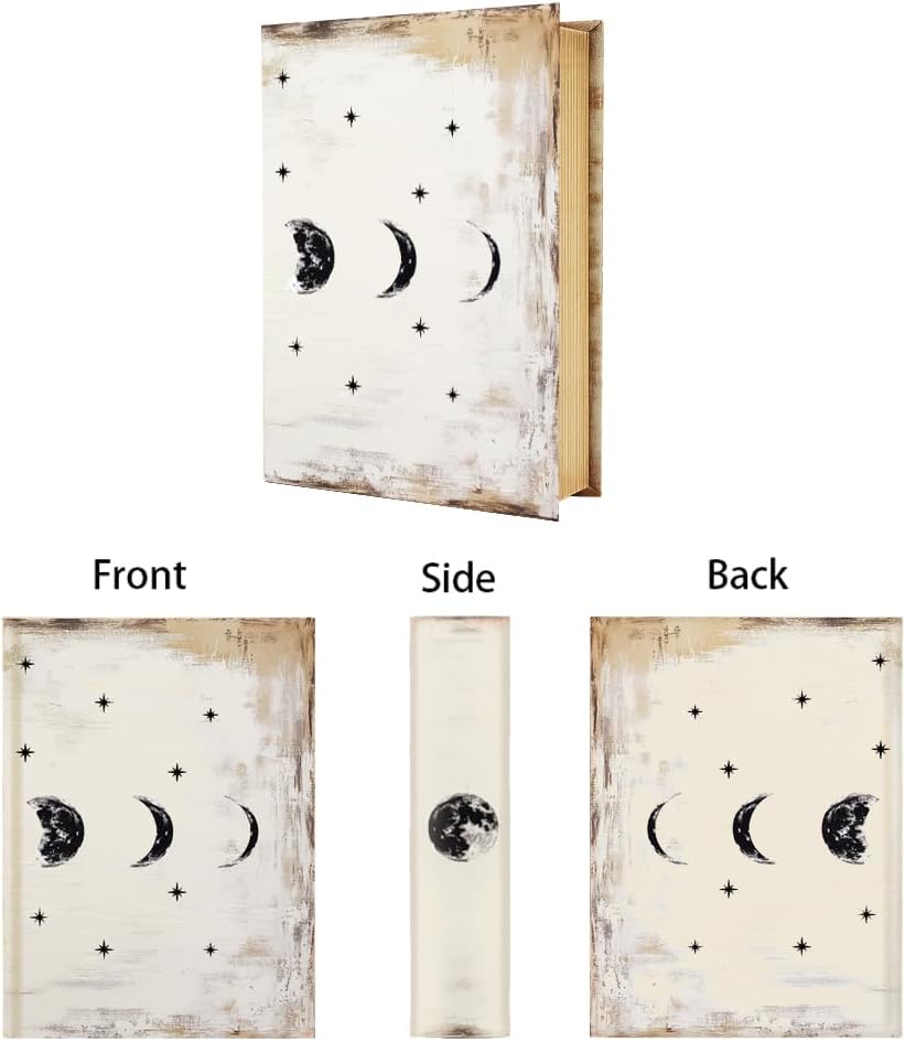 Lunar Fake Books for Decoration Fake Books Box Wooden / Retro Lunar Eclipse