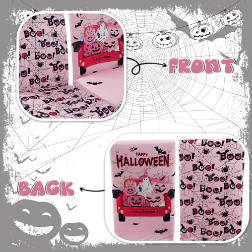 Halloween Chair Covers Set of 6 Ghost Dining Chair Covers for Party Kitchen Removable Seat Cover for Chairs Halloween Decorations Indoor