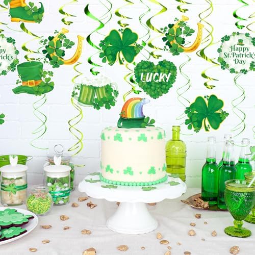 FRIDAY NIGHT 30Pcs St. Patrick's Day Hanging Swirls