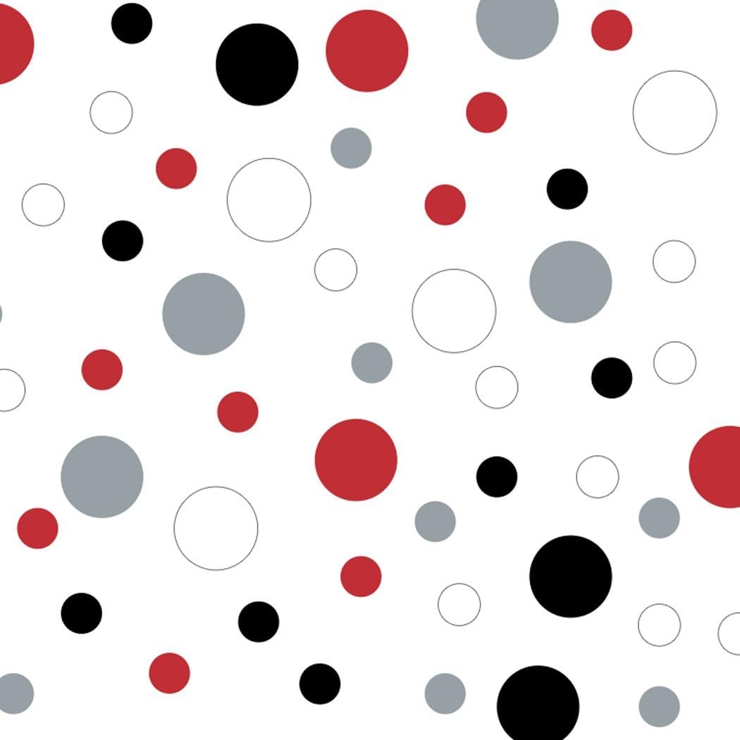 /Black/Silver/White Vinyl Wall Stickers / 60 Decals / Red