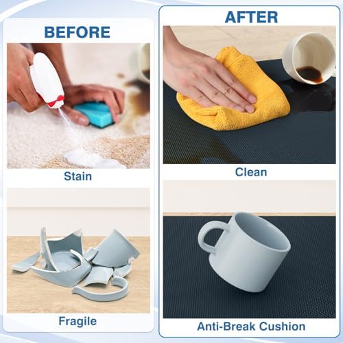 StepRite Kitchen Mats for Floor, 2-Piece Anti-Fatigue Rugs, Dark Charcoal