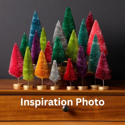 Bottle Brush Trees Set of 6 Multicolor (Multicolor)