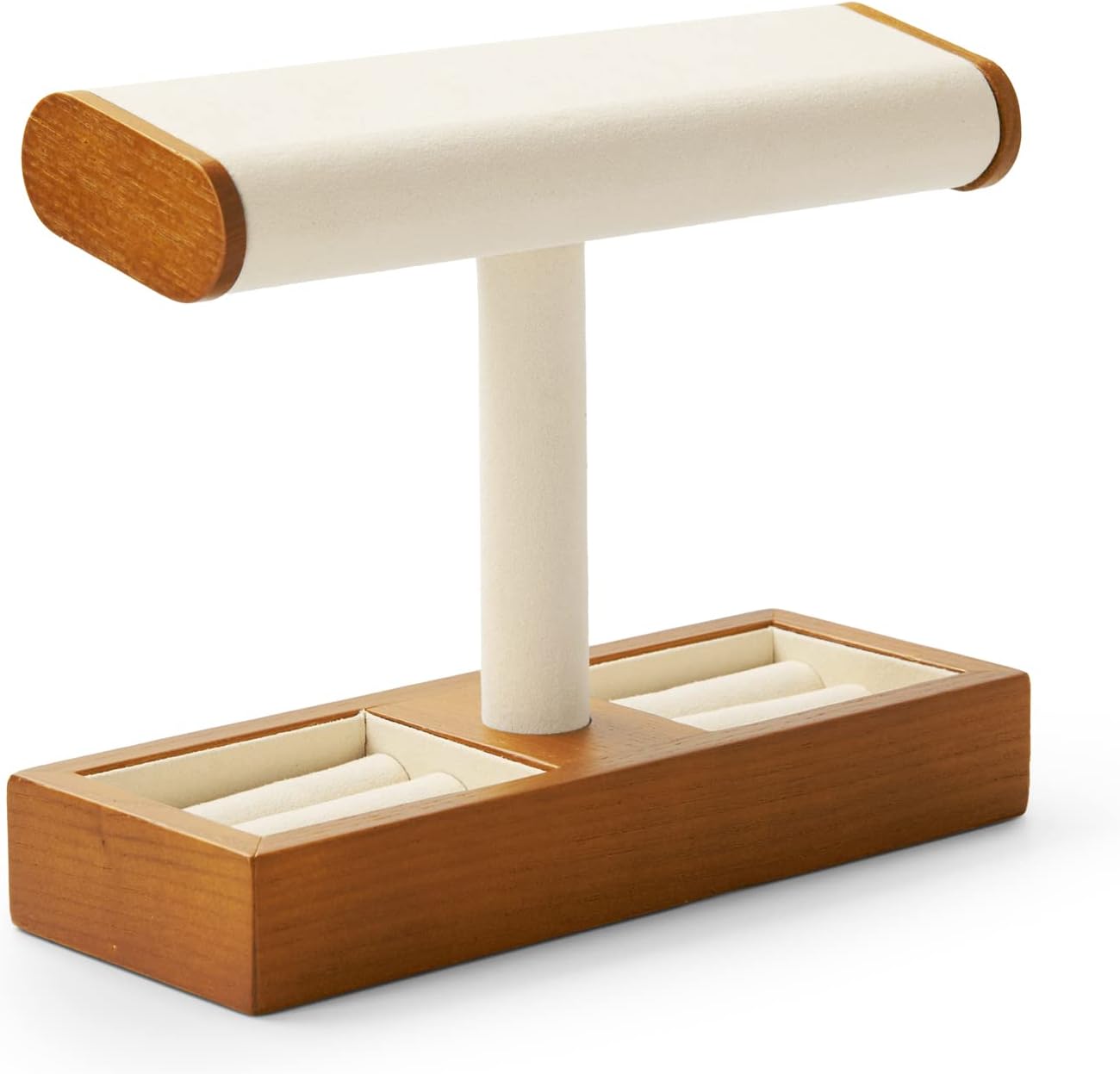 Oirlv Solid Wood Watch Stand,Watch Organizer Holder for Men(Cream) | Fits 4 watches,Great for Display Watches and