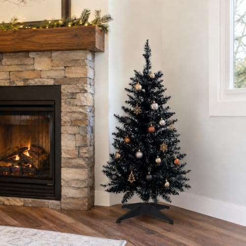 4FT Black Artificial Small Christmas Tree Mini Tabletop Decor
