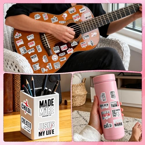 100 Pcs Bible Verse Christian Stickers Religious Faith Sticker