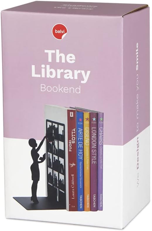 The Library Metal Bookend / Black
