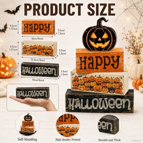 Halloween Pumpkin Decor Indoor, Halloween Table Decorations for Home