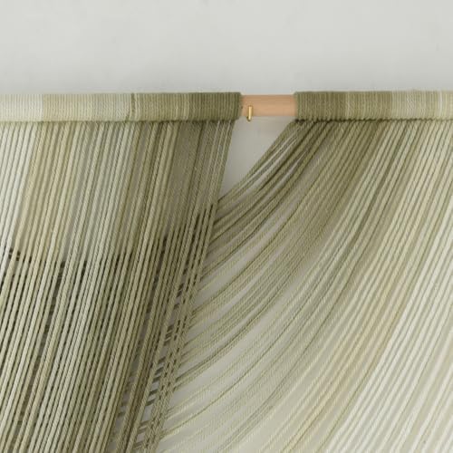 Macrame Wall Hanging Boho Tapestry Dip Dyed Ombre Moss Green 57"W*39"L