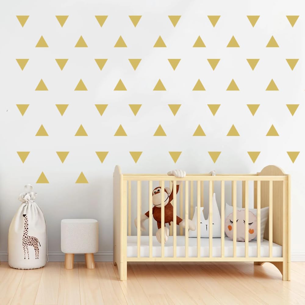 Triangle Wall Decals / Gold / Set of 128