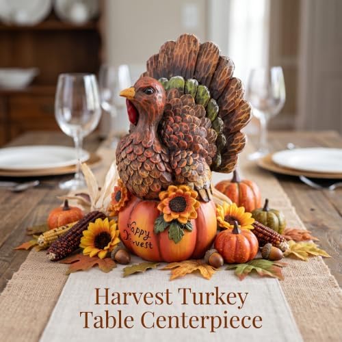 Thanksgiving Table Decor Fall Harvest Turkey Figurine for Home Decro