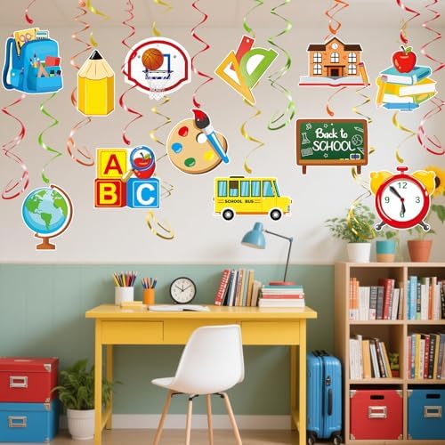 Back to School Hanging Swirls, 30Pcs