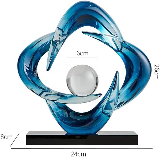 Resin Gold Decorative Statue / Blue
