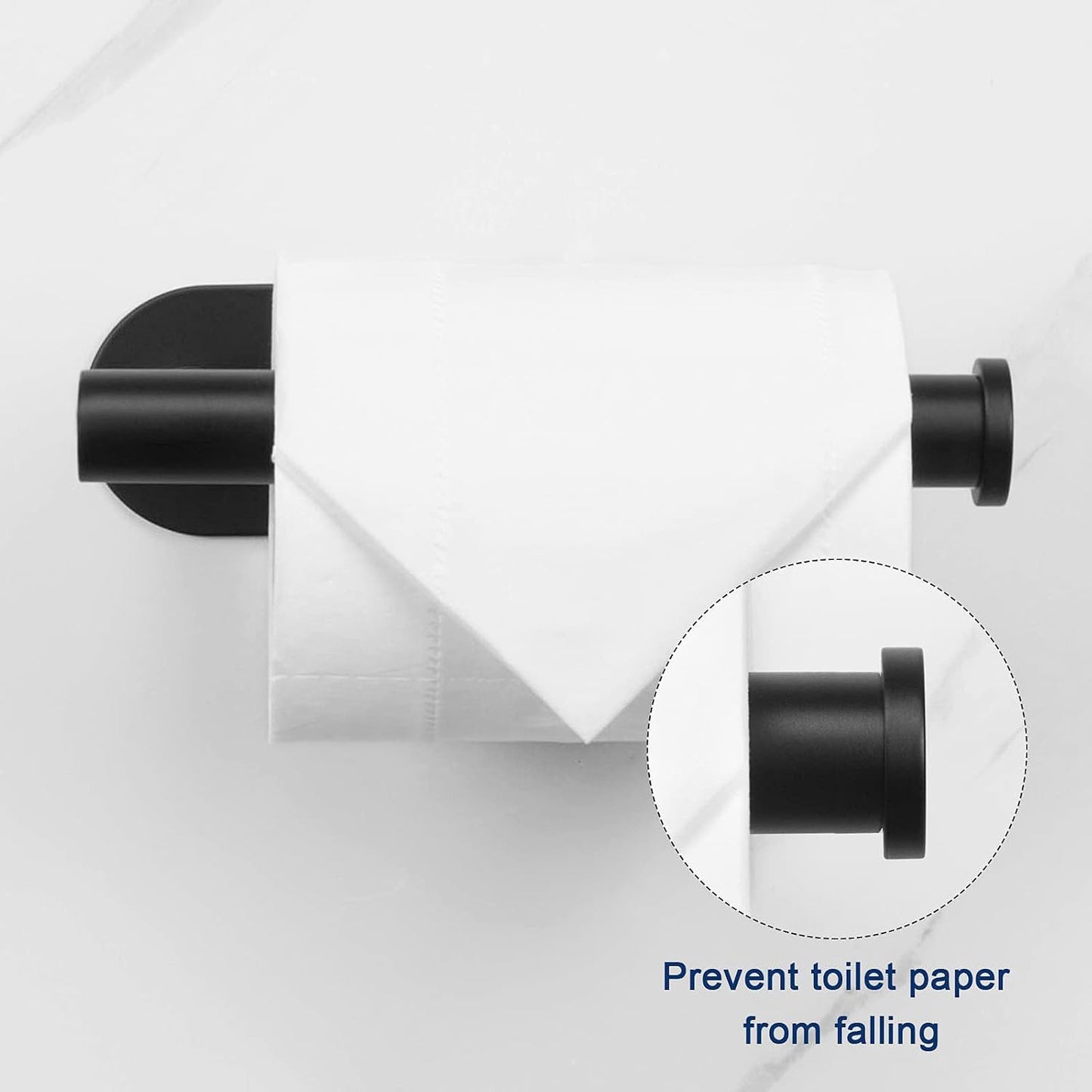 NearMoon Toilet Paper Holder Self Adhesive, Premium Thicken SUS304 Stainless Steel Rustproof Adhesive Toilet Roll