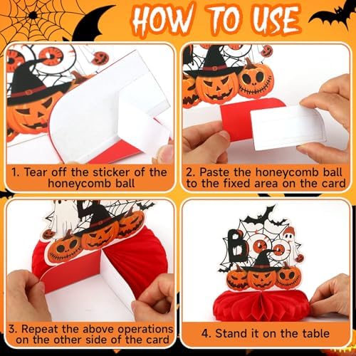 10Pcs Halloween Honeycomb Centerpieces Table Toppers Decoration