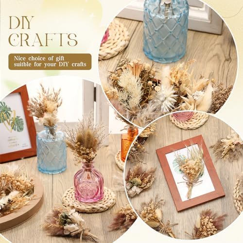 Layhit 12 Pcs Mini Dried Flower Bouquet Boho for Wedding,Rustic