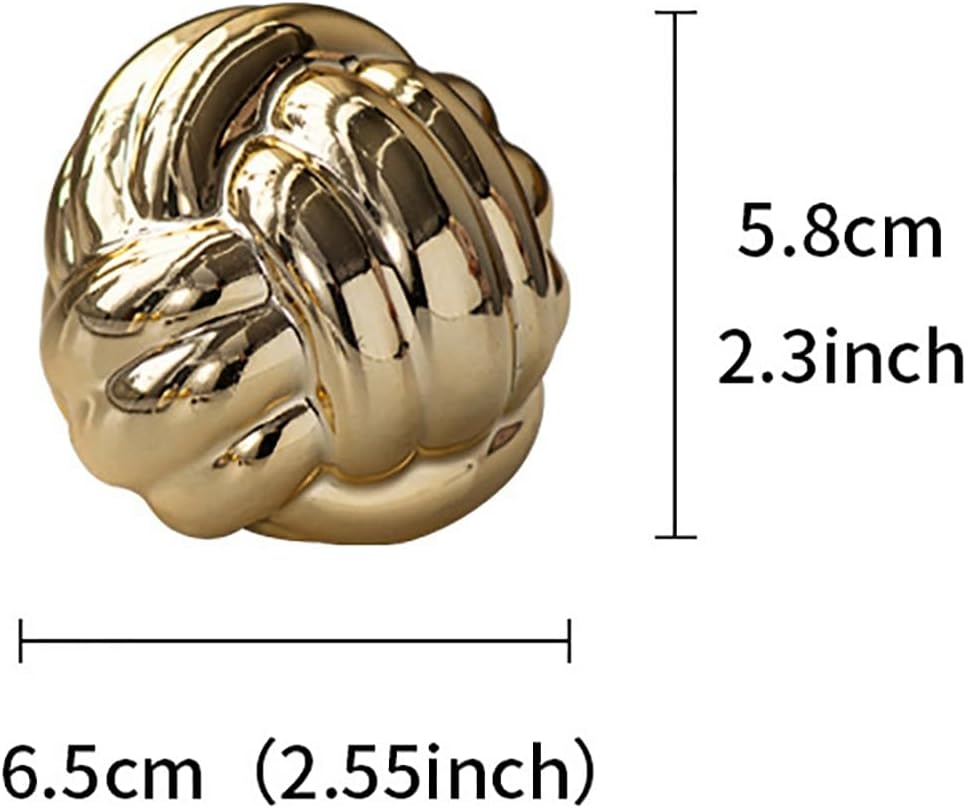 Ceramic Knot Statues Home Decor / 2.55 x 2.3 / Small / Gold