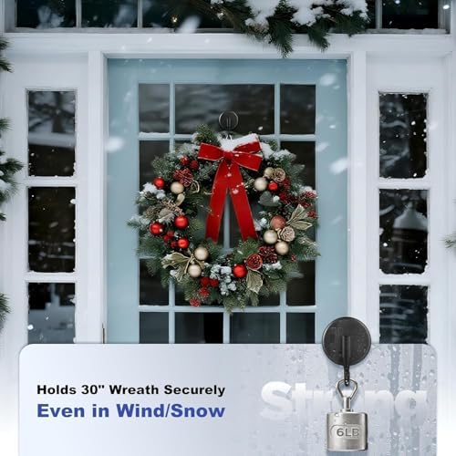 OUTXE Suction Cup Wreath Hanger, Upgraded Reef Hook