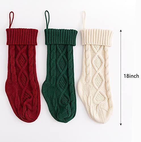 Nanou 18” Knitted Christmas Stockings, 1 Pack, Fuchsia