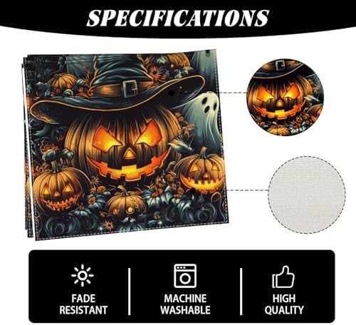 Ghost Pumpkin Table Runner Halloween Decorations for Home Decor
