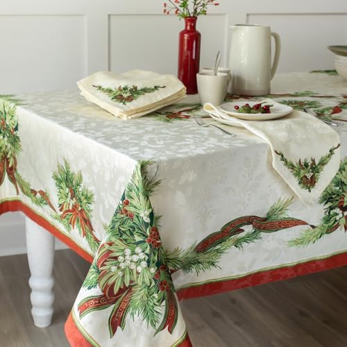 Benson Mills Christmas Ribbons Tablecloth (60" X 84" Rectangular)