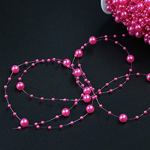 Fishing Line Artificial Pearls String Beads Chain Garland Flowers Wedding Party Decoration / Ivory