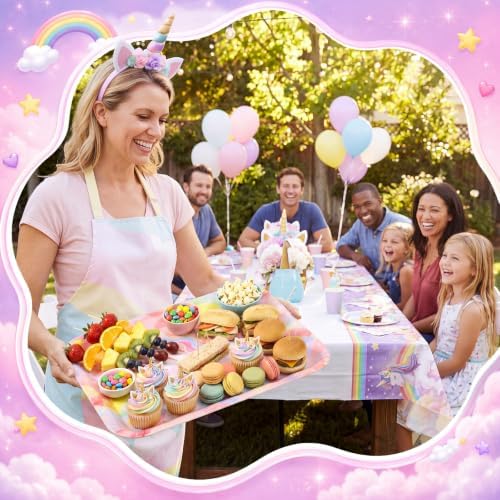 4 Pieces Unicorn Serving Trays Melamine Platters