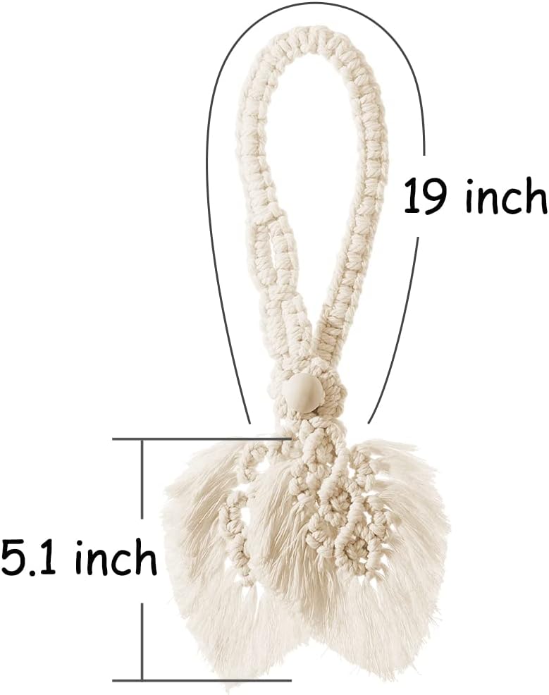 Boho Curtain Tiebacks / S2 / Natural / Set of 2