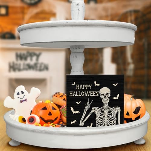Halloween Decorations Indoor Funny and Spooky Wood Sign
