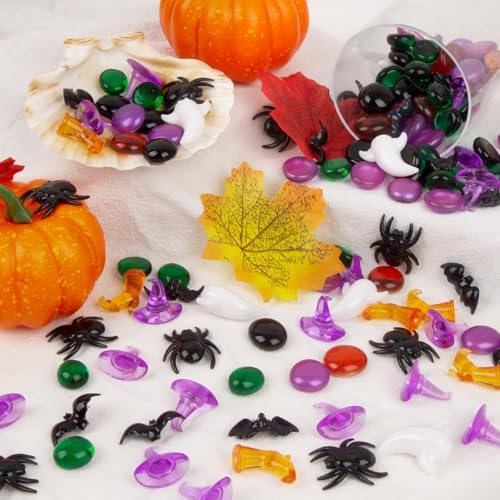 100+ Halloween Sensory Bin Filler & Vase Filler Acrylic Gems Mini Resin