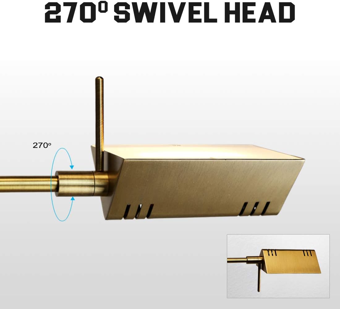 O’Bright Dimmable LED Pharmacy Floor Lamp, 12W LED, Full Range Dimming, 360 Degree Swing Arms, Adjustable Heights