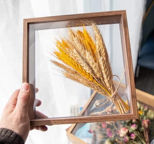 Wooden Dried Flower Photo Frame Dried Flower Display Stand Decorative Floating / 8 x 12 / Brown